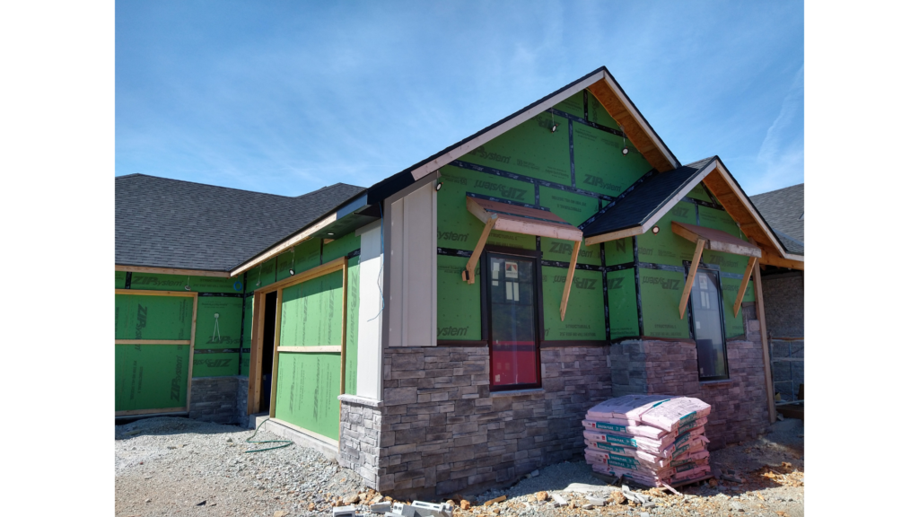 Modern craftsman front elevation.