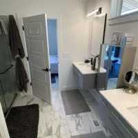 Modern master bathroom